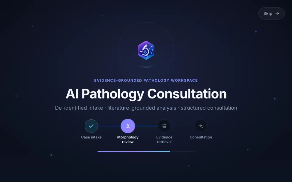 AI Pathology Consultation website preview