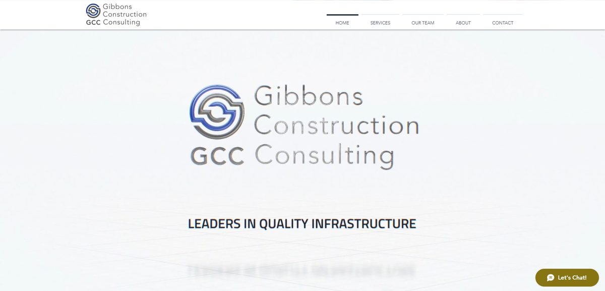 Gibbons Construction Management website preview