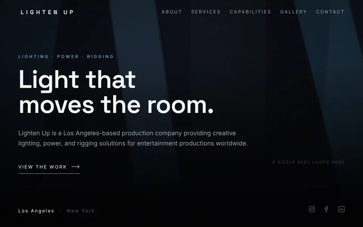 Lighten Up website preview