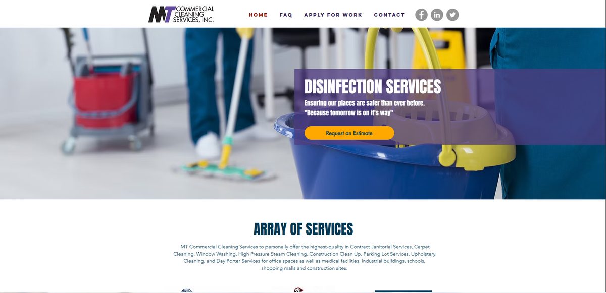 MT Commercial Cleaning website preview