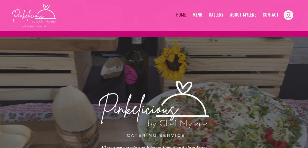 Pinkelicious Catering website preview