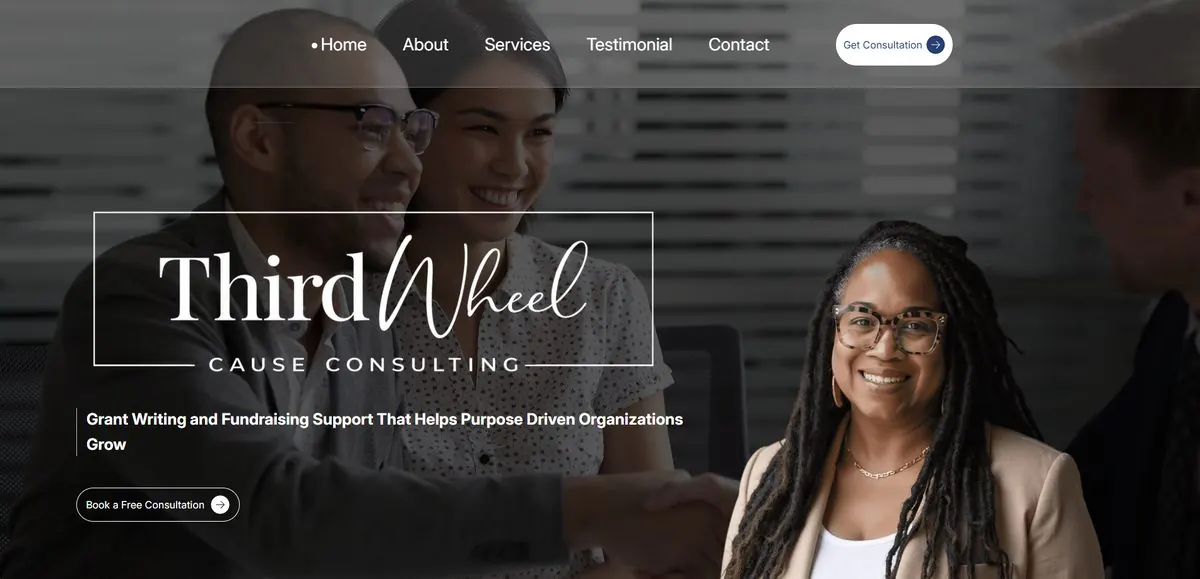 Third Wheel Consulting website homepage screenshot