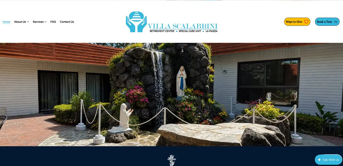 Villa Scalabrini website homepage screenshot